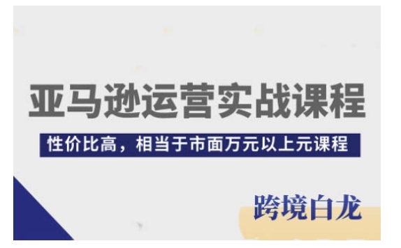亚马逊运营实战课程，亚马逊从入门到精通，性价比高，相当于市面万元以上元课程-极速轻创