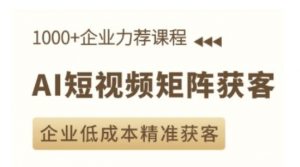AI短视频矩阵获客实操课，企业低成本精准获客-极速轻创