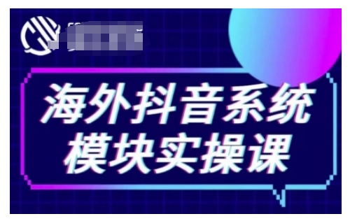 海外抖音Tiktok系统模块实操课，TK短视频带货，TK直播带货，TK小店端实操等-极速轻创