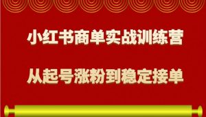 小红书商单实战训练营，从0到1教你如何变现，从起号涨粉到稳定接单，适合新手-极速轻创