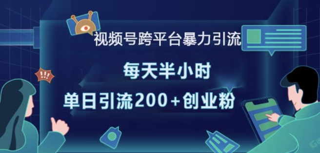 视频号跨平台暴力引流，每天半小时，单日引流200+精准创业粉-极速轻创