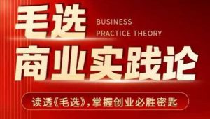 毛选商业实践论，读透《毛选》掌握创业必胜密匙-极速轻创