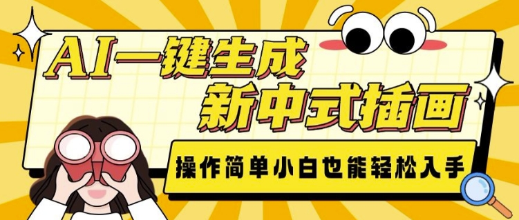 AI一键生成新中式插画， 操作简单，小白也能轻松入手-极速轻创