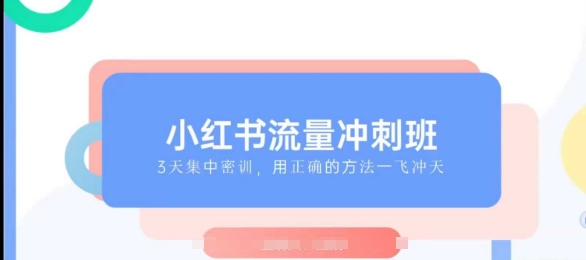 小红书流量冲刺班2025，最懂小红书的女人，快速教你2025年入局小红书-极速轻创