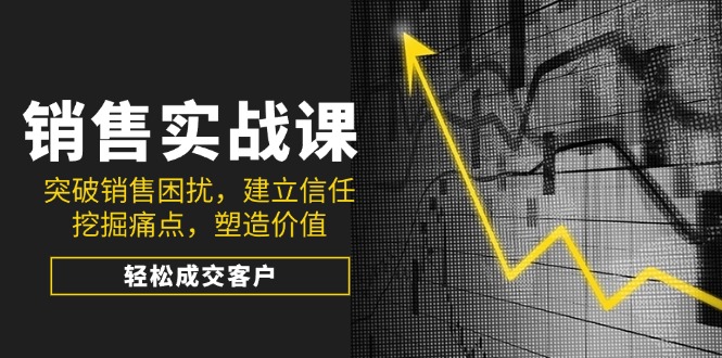 销售实战课，突破销售困扰，建立信任，挖掘痛点，塑造价值，轻松成交客户-极速轻创