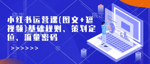 小红书运营课(图文+短视频)基础规则、策划定位、流量密码-极速轻创