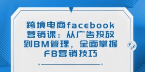 跨境电商facebook营销课：从广告投放到BM管理，全面掌握FB营销技巧-极速轻创