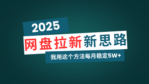 网盘拉新玩法再升级，我用这个方法每月稳定5W+适合碎片时间做-极速轻创