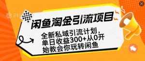 闲鱼淘金私域引流计划，从0开始玩转闲鱼，副业也可以挣到全职的工资-极速轻创