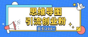 暴力引流全平台通用思维导图引流玩法ai一键生成日引200+-极速轻创