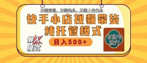 快手小店代运营躺赚项目 二八分成 长期稳定 保底月入3k+-极速轻创