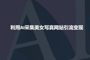 利用AI采集美女写真网站引流变现，引流嘎嘎的-极速轻创
