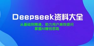 Deepseek资料大全，从基础到精通，助力用户高效提问，掌握AI赚钱思路-极速轻创