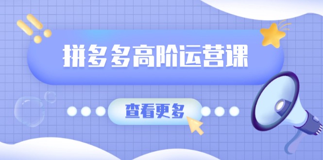 拼多多高阶运营课：极致群爆款玩法，轻付费无尽复制，打造单品爆款之路-极速轻创