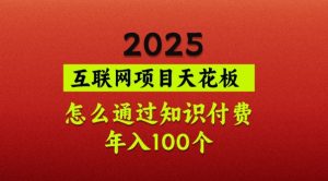 2025项目天花板，普通怎么通过知识付费翻身，年入百个【揭秘】-极速轻创