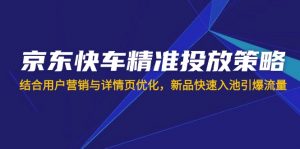 京东快车精准投放策略，结合用户营销与详情页优化，新品快速入池引爆流量-极速轻创