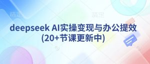 deepseek AI实操变现与办公提效(20+节课更新中)-极速轻创