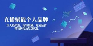 直播赋能个人品牌：IP人设塑造、内容策划、连麦运营、带货转化及复盘优化-极速轻创