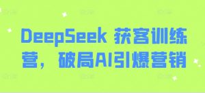 DeepSeek 获客训练营，破局AI引爆营销-极速轻创