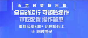 最新沃尔玛平台采集 全自动运行 可矩阵单机实测500+ 操作简单-极速轻创