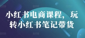 小红书电商课程，玩转小红书笔记带货-极速轻创