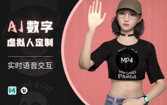 Ai数字人虚拟(智能体)实时语音交互特训营，​自行定制超写实角色AI数字人交互技术-极速轻创