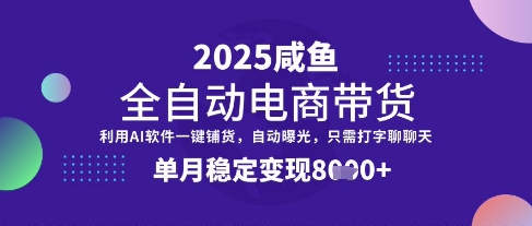 全网首发【闲鱼全自动电商带货】三年磨一剑，一朝露锋芒，单月稳定变现8k+【揭秘】-极速轻创