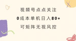 视频号点点关注，0成本单号80+，可矩阵，绿色正规，长期稳定【揭秘】-极速轻创