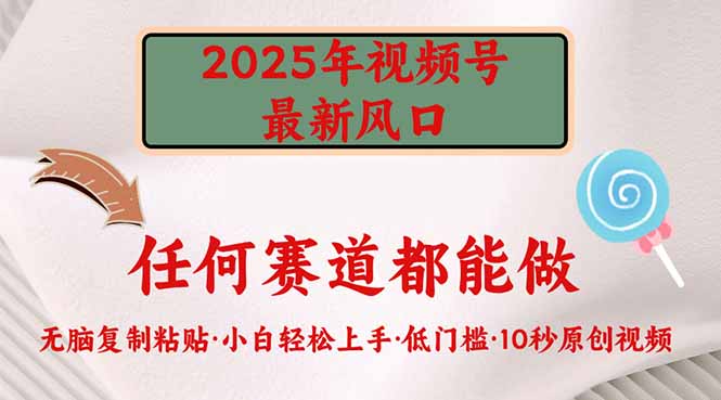 2025年视频号新风口，低门槛只需要无脑执行-极速轻创