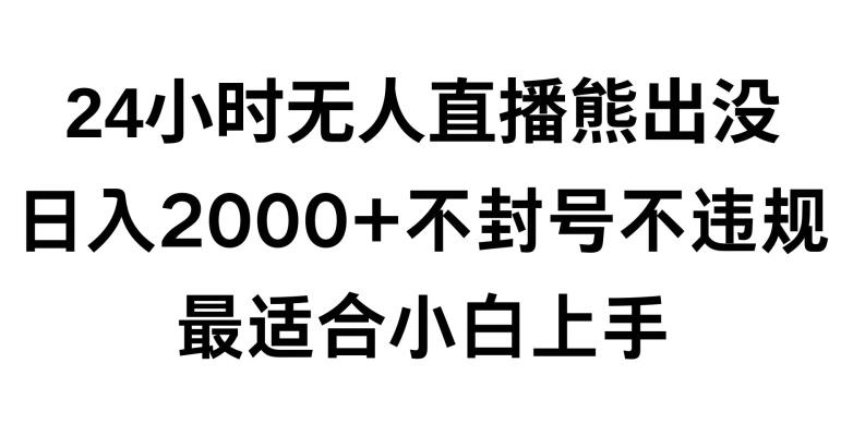快手24小时无人直播熊出没，不封直播间，不违规，日入2000+，最适合小白上手，保姆式教学【揭秘】-极速轻创