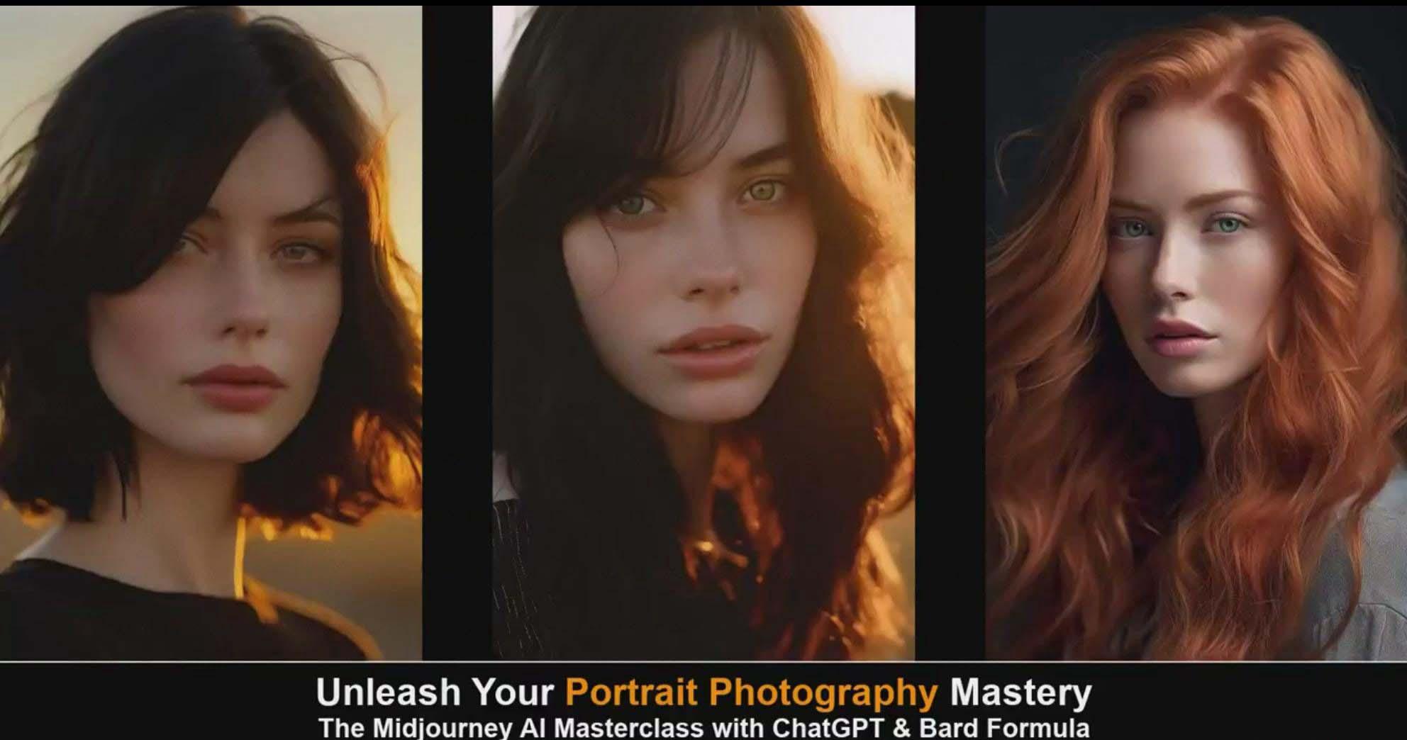 图片[3]-(9312期)Midjourney v5 ChatGPT 和 Bard AI人工智能人像摄影大师班-15节-中英字幕-极速轻创
