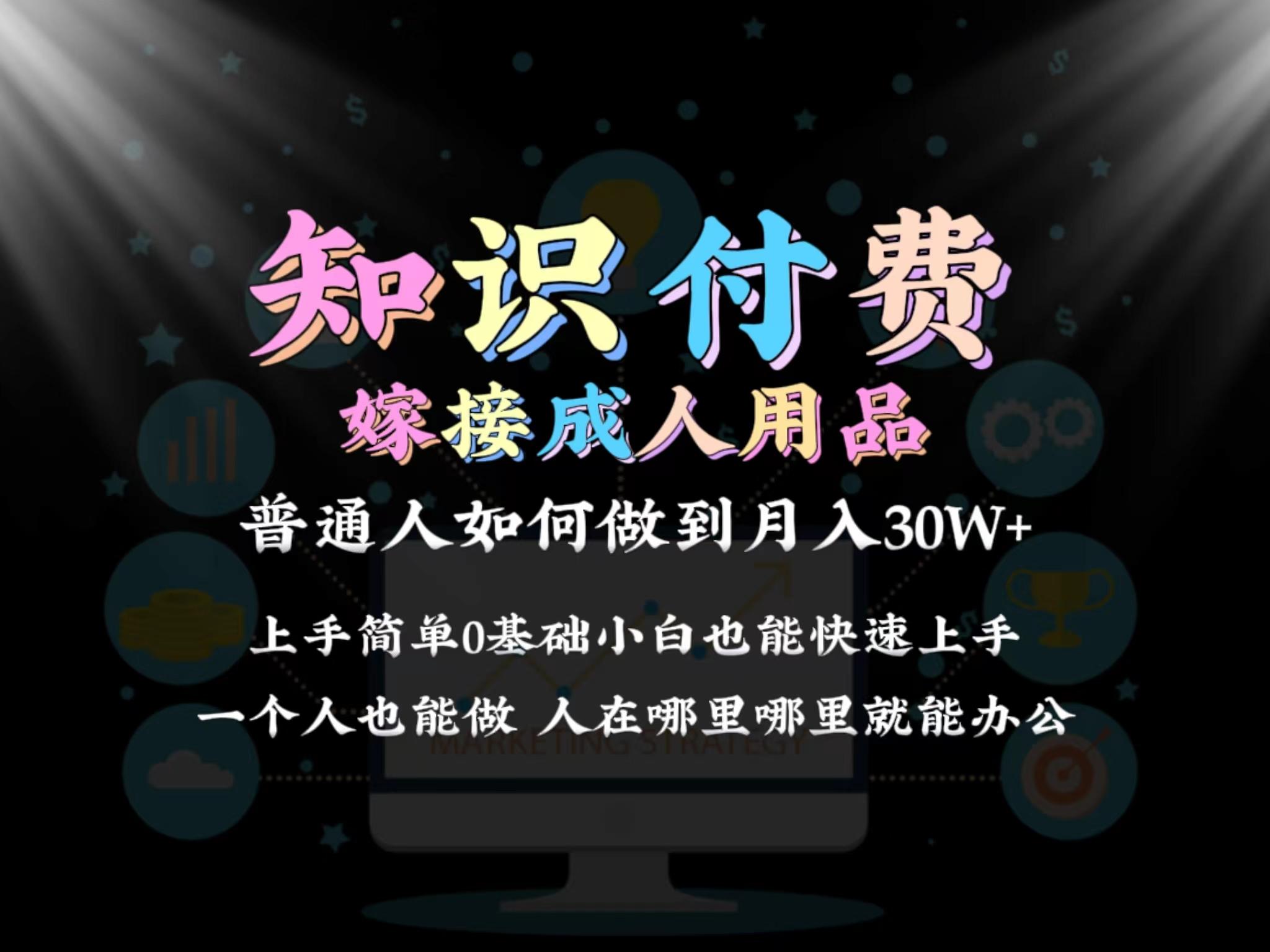 2024普通人做知识付费结合成人用品如何实现单月变现30w 保姆教学1.0-极速轻创