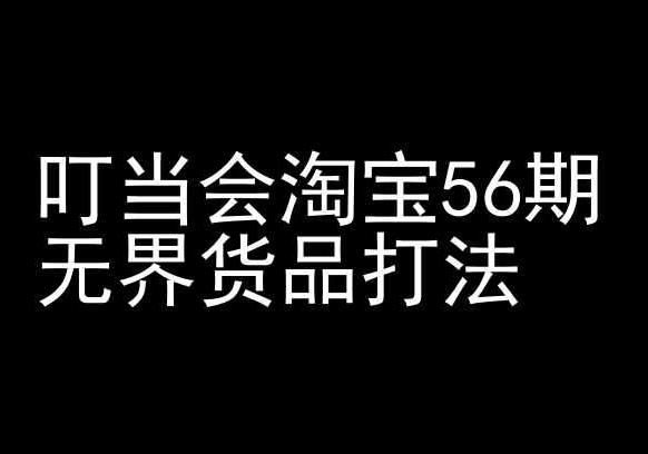 叮当会淘宝56期：无界货品打法-淘宝开店教程-极速轻创