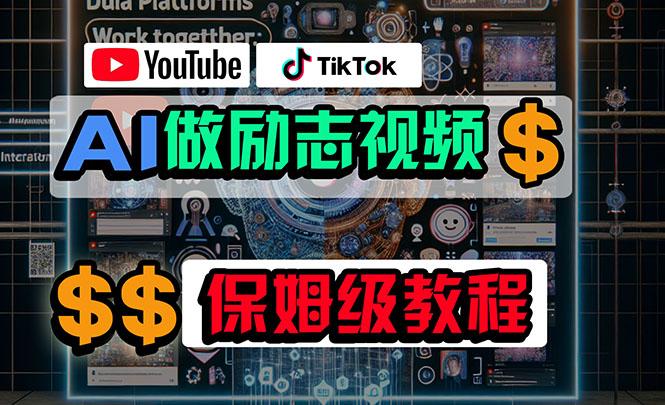 利用AI制作励志视频，在YouTube和TikTok赚钱，小白可做(附工具-极速轻创