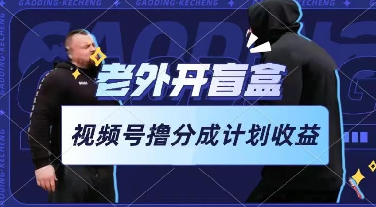 老外开盲盒视频，撸视频号分成计划收益，每天只需一小时，新手小白轻松上手【揭秘】-极速轻创