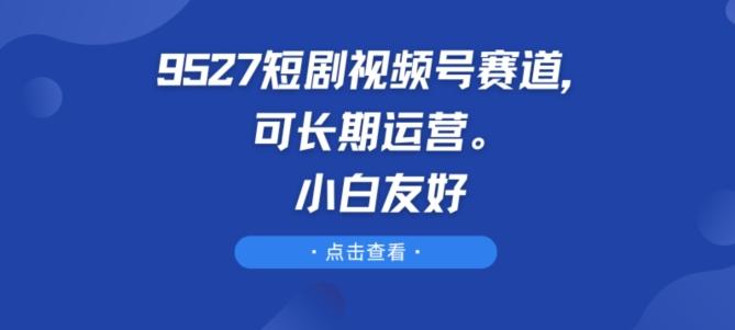 9527短剧视频号赛道，可长期运营，小白友好【揭秘】-极速轻创