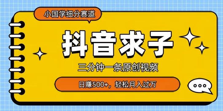 小国学细分赛道，三分钟一条原创视频，日赚500+，可矩阵复制-极速轻创