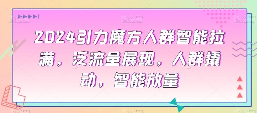 2024引力魔方人群智能拉满，​泛流量展现，人群撬动，智能放量-极速轻创
