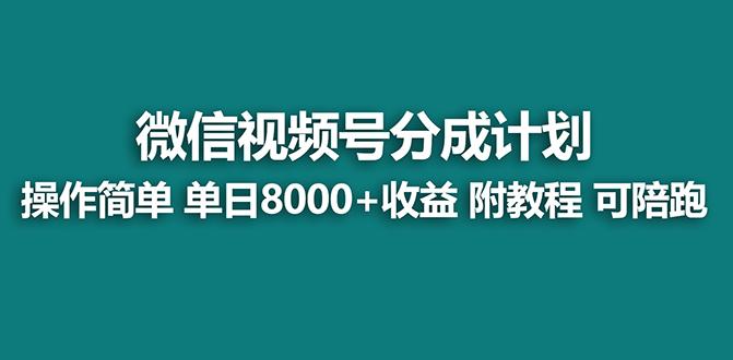 【蓝海项目】视频号分成计划最新玩法，单天收益8000+，附玩法教程，24年…-极速轻创