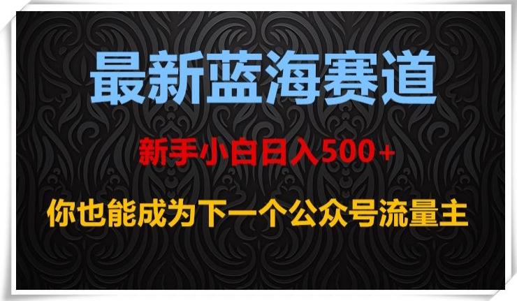 最新蓝海赛道，新手小白日入500+，你也能成为下一个公众号流量主【揭秘】-极速轻创