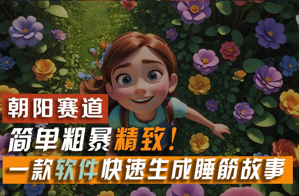 利用一款软件5分钟一条爆款睡筋故事，简单粗暴精致！小白月入2w+-极速轻创