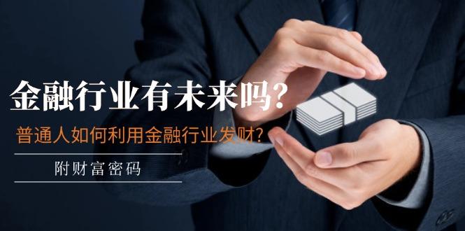 某付费文章：金融行业有未来吗？普通人如何利用金融行业发财?(附财富密码-极速轻创