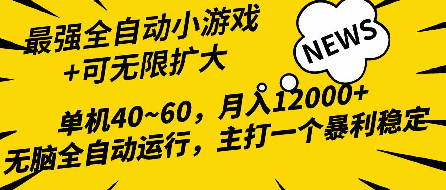 (10046期)2024最新全网独家小游戏全自动，单机40~60,稳定躺赚，小白都能月入过万-极速轻创