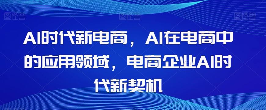 Al时代新电商，Al在电商中的应用领域，电商企业AI时代新契机-极速轻创