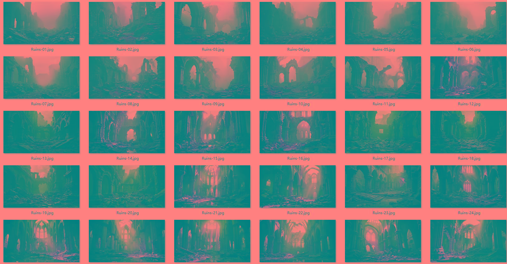 1600张科幻外星恐怖战争废墟环境背景 5K高清图片素材-极速轻创