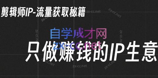 小钱老师·剪辑师个人ip流量思维与运营策略课-极速轻创