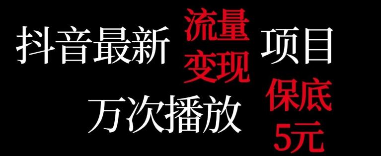抖音流量变现，万次播放保底5元，额外收入-极速轻创
