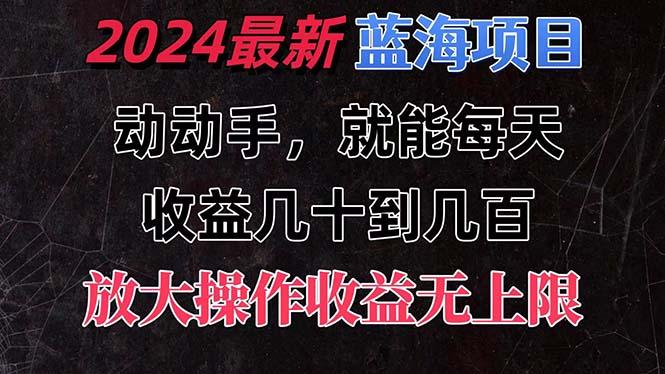 有手就行的2024全新蓝海项目，每天1小时收益几十到几百，可放大操作收…-极速轻创
