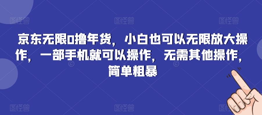 京东无限0撸年货，小白也可以无限放大操作，一部手机就可以操作，无需其他操作，简单粗暴-极速轻创