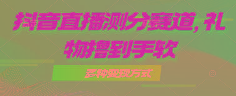 抖音直播测分赛道，多种变现方式，轻松日入1000+-极速轻创